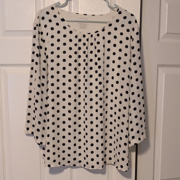 Van Heusen Tops - Van Heusen Women's Polka Dot Tunic Top